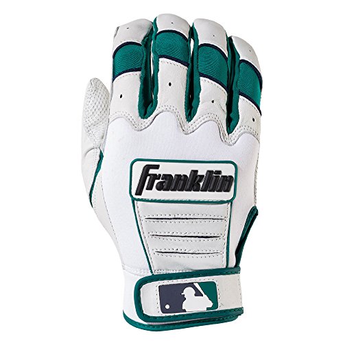 0025725435869 - FRANKLIN SPORTS ADULT ROBINSON CANO CFX PRO SIGNATURE SERIES BATTING GLOVES, ADULT X-LARGE, PAIR, PEARL/TEAL
