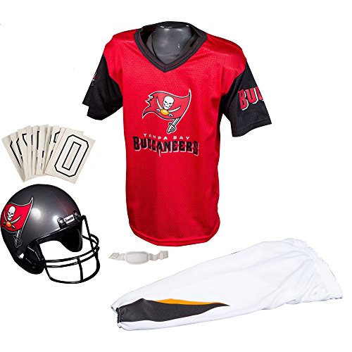 0025725438587 - FRANKLIN SPORTS NFL TAMPA BAY BUCCANEERS YOUTH LICENSED DELUXE UNIFORM SET, LARGE