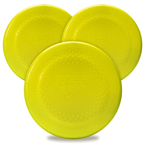0025725552641 - FRANKLIN PET SUPPLY DOGS FLYING FETCH DISCS - READY SET FETCH! 8.75 INCH PLASTIC TOY DISCS FOR FETCH + TRAINING - DISCS FOR SMALL, MEDIUM + LARGE DOGS - RSF DISC LAUNCHER COMPATIBLE - 3 PACK