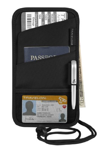 0025732022274 - TRAVELON ID AND BOARDING PASS HOLDER, BLACK, ONE SIZE