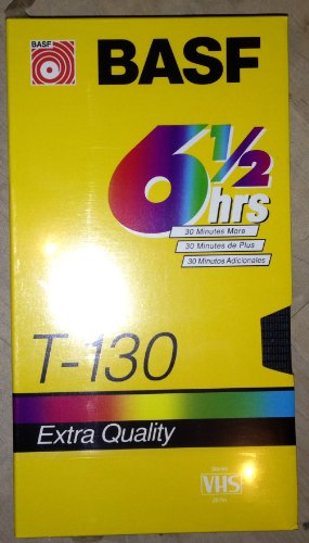 BASF T-130 6 1/2 HOUR EXTRA QUALITY BLANK VHS TAPE (VIDEO CASSETTE