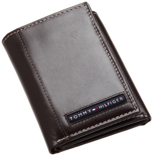 0026217366241 - TOMMY HILFIGER MEN'S CAMBRIDGE TRIFOLD WALLET, BROWN, ONE SIZE