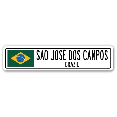 0026312599988 - SAO JOSE DOS CAMPOS, BRAZIL STREET SIGN BRAZILIAN FLAG CITY COUNTRY ROAD GIFT