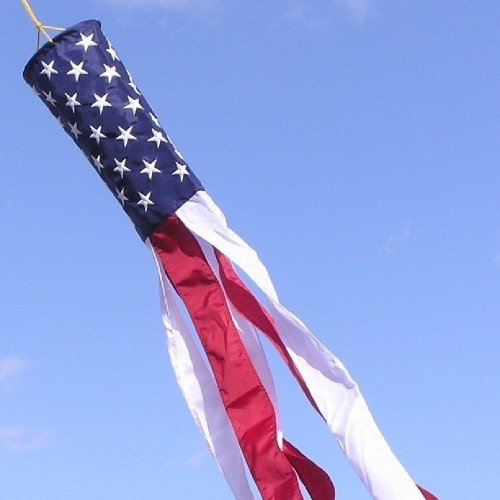 0026427081187 - U.S. WINDSOCK EMBROIDERED STARS SEWN STRIPES INDOOR OUTDOOR NYLON 6 X 48