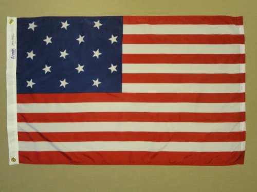 0026427081279 - STAR SPANGLED BANNER INDOOR OUTDOOR DYED NYLON HISTORICAL FLAG 2' X 3'