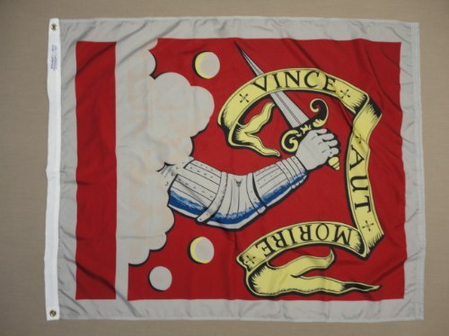0026427197260 - BEDFORD CONQUER OR DIE INDOOR OUTDOOR PRINTED NYLON HISTORICAL FLAG 36 X 45