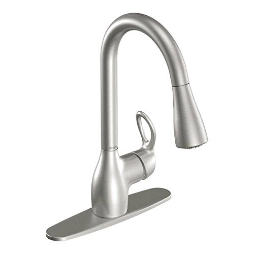 0026508209448 - MOEN CA87011SRS SINGLE HANDLE KITCHEN FAUCET WITH PULLOUT SPRAY FROM THE KLEO COLLECTION, SPOT RESIST STAINLESS
