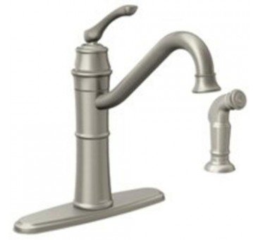 0026508221327 - MOEN 87999SRS HIGH-ARC KITCHEN FAUCET WITH SIDE SPRAY FROM THE WEATHERLY COLLECTION, SPOT RESIST STAINLESS