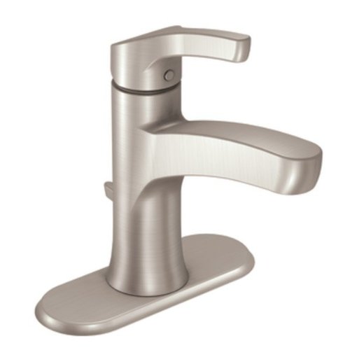 0026508232323 - MOEN L84733SRN SINGLE HANDLE SINGLE HOLE BATHROOM FAUCET FROM THE DANIKA COLLECTION, SPOT RESIST BRUSHED NICKEL