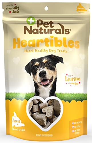 0026664015242 - PET NATURALS HEARTIBLES HEART HEALTHY DOG TREATS WITH ENERGY BOOSTING TAURINE AND OMEGA 3S - 8.81OZ, YUMMY CHEESE FLAVOR