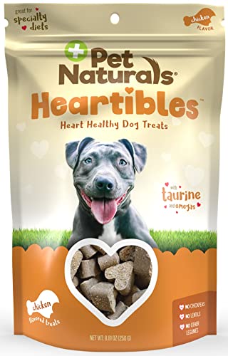 0026664015259 - PET NATURALS HEARTIBLES HEART HEALTHY DOG TREATS WITH ENERGY BOOSTING TAURINE AND OMEGA 3S - 8.81OZ, YUMMY CHICKEN FLAVOR