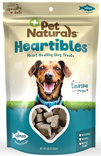 0026664015273 - PET NATURALS HEARTIBLES HEART HEALTHY DOG TREATS WITH ENERGY BOOSTING TAURINE AND OMEGA 3S - 8.81OZ, YUMMY SALMON FLAVOR