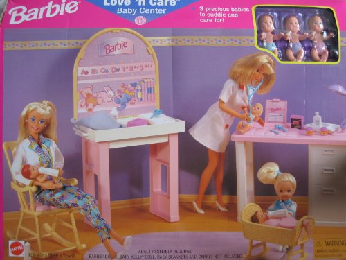 0026676675489 - BARBIE LOVE 'N CARE BABY CENTER PLAYSET W 3 BABY DOLLS (1997 ARCOTOYS, MATTEL)