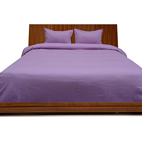 0026702369061 - SOFT & LUXURY 100% EGYPTIAN COTTON 4 PIECE COMBO SET SOLID 1200 THREAD COUNT INCLUDING 1 DUVET COVER, 1 FITTED SHEET & 2 PILLOW CASES WITH TWIN SIZE & LILAC COLOR