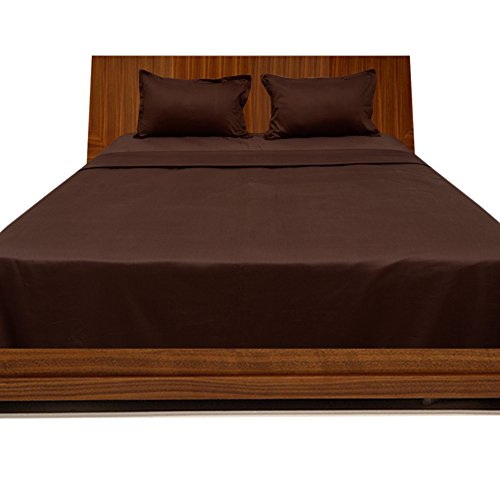 0026702369115 - SOFT & LUXURY 100% EGYPTIAN COTTON 4 PIECE COMBO SET SOLID 1200 THREAD COUNT INCLUDING 1 DUVET COVER, 1 FITTED SHEET & 2 PILLOW CASES WITH TWIN SIZE & CHOCOLATE COLOR