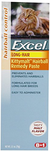 0026851007197 - EXCEL HAIRBALL REMEDY FOR LONG-HAIRED CATS, MALT FLAVOR, 2.5-OUNCE