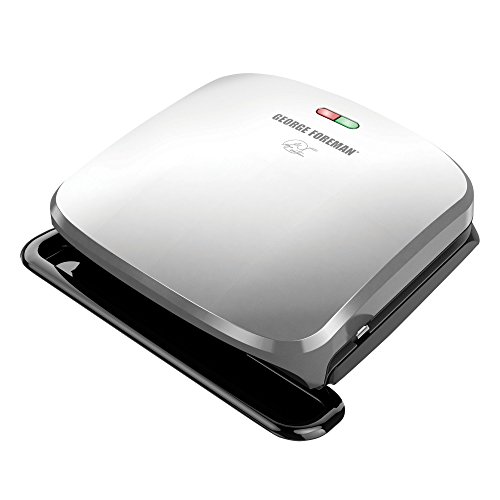 0027043994226 - GEORGE FOREMAN GRP3060P 4 SERVING REMOVABLE PLATE GRILL, PLATINUM