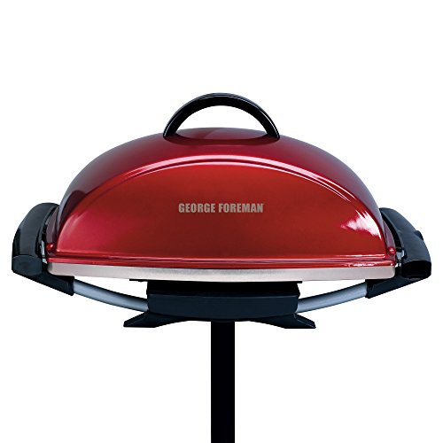 0027043994660 - GEORGE FOREMAN GFO201RX INDOOR/OUTDOOR ELECTRIC GRILL, RED