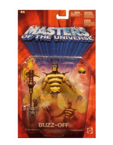 0027084006773 - MASTERS OF THE UNIVERSE BUZZ-OFF FIGURE - MATTEL MOTU RED CARD