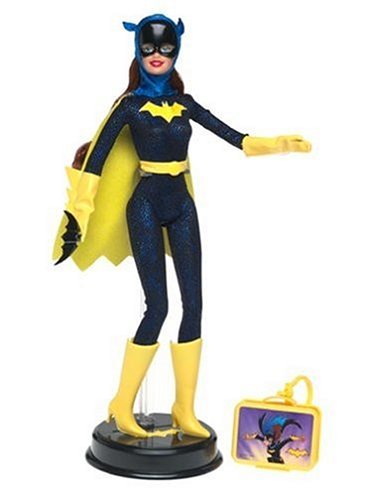 0027084042658 - BARBIE AS BATGIRL: 11.5 COLLECTIBLE DOLL WITH STAND AND CHARACTER LOGO FROM DC COMICS SUPER FRIENDS