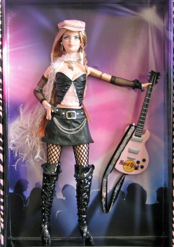 0027084184099 - 2004 BARBIE COLLECTOR SILVER LABEL, HARD ROCK BARBIE DOLL WITH GUITAR! (1 EACH) RETIRED, #2 IN THE HARD ROCK CAFE BARBIE DOLL COLLECTION.