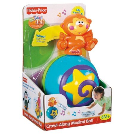 0027084582444 - FISHER-PRICE GO BABY GO! CRAWL-ALONG MUSICAL BALL