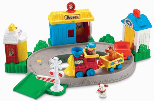 0027084595581 - FISHER-PRICE WORLD OF LITTLE PEOPLE POP AND SURPRISE TRAIN