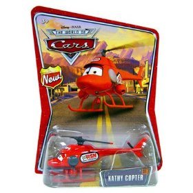 0027084599770 - DISNEY PIXAR WORLD OF CARS NEW BADGE CARDED KATHY COPTER 1:55 VEHICLE