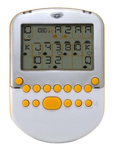 0027084637311 - BIG SCREEN SOLITAIRE - WHITE/ SILVER WITH YELLOW ACCENTS