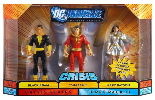 0027084696943 - DC UNIVERSE INFINITE HEROES WITH BLACK ADAM, SHAAM, MARY MARVEL FIGURES