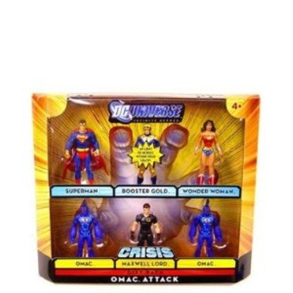0027084727784 - DC UNIVERSE INFINITE HEROES CRISIS SERIES EXCLUSIVE ACTION FIGURE 6PACK OMAC ATTACK SUPERMAN, BOOSTER GOLD, WONDER WOMAN, 2 OMACS, & MAXWELL LORD