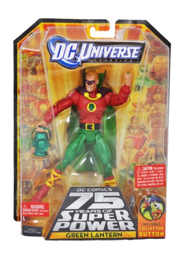 0027084831382 - DC UNIVERSE DC COMICS 75 YEARS OF SUPER POWER WAVE 14 CLASSICS SERIES 6 INCH TALL ACTION FIGURE #7 - GREEN LANTERN WITH LANTERN AND ULTRA-HUMANITE'S RIGHT LEG PLUS COLLECTOR BUTTON (R5792)