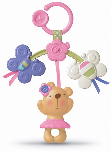 0027084843767 - FISHER-PRICE LITTLE BUTTONS LINKING MOBILE - LINK TO BABY'S STROLLER