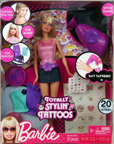 0027084895551 - BARBIE TOTALLY STYLIN' TEMPORARY TATTOOS - DOLL & EXTRA FASHIONS