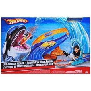 0027084917673 - HOT WHEELS SEA MONSTER ATTACK PLAYSET WITH 1:64 SCALE DIE CAST CAR