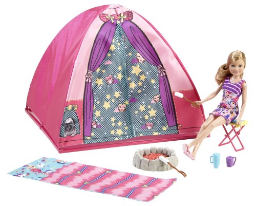 0027084977301 - BARBIE SISTERS CAMP OUT SET WITH STACIE DOLL, TENT, SLEEPING BAG & ACCESSORIES