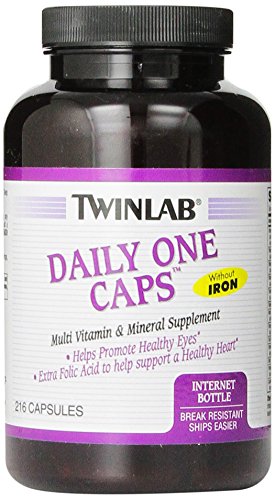 0027434039338 - TWINLAB DAILY ONE MULTI-VITAMIN AND MULTI-MINERALS CAPSULES WITHOUT IRON, 216 COUNT