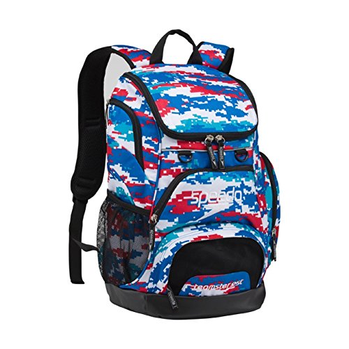 0027556011205 - SPEEDO TEAMSTER BACKPACK, RED/WHITE/BLUE, LARGE/35 L