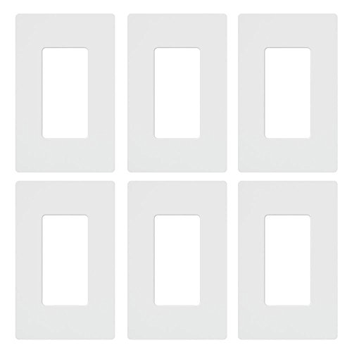 0027557975421 - CLARO 1-GANG WALL PLATE - WHITE (6PACK)