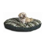 0027773011217 - QUIET TIME E'SENSUALS INDOOR OUTDOOR ROUND DOG BED COLOR BLUE AND YELLOW PLAID