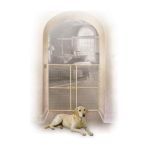 0027773014478 - WOOD AND WIRE MESH PRESSURE PET GATE SIZE 44 IN