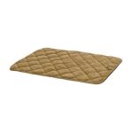 0027773015406 - HOMES FOR PETS QUIET TIME DELUXE QUILTED REVERSIBLE DOG MAT IN TAN SUEDE AND FLEECE