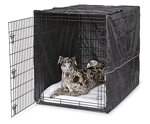 0027773026778 - MIDWEST HOMES FOR PETS XXL 54-INCH DOG CRATE COVER, PRIVACY DOG CRATE COVER DESIGNED TO FIT MIDWEST GINORMOUS DOG CRATE MODELS SL54 & SL54DD, MACHINE WASH & DRY, GRAY, 54-INCH