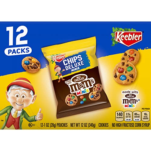 0027800063141 - KEEBLER ON-THE-GO CHIPS DELUXE RAINBOW COOKIES WITH M&MS, 12OZ, 12CT