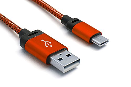 0027829380533 - D & K EXCLUSIVES® 4.2FT BRAIDED USB TYPE C CABLE WITH REVERSIBLE CONNECTOR FOR NEXUS 6P, NEXUS 5X, ONEPLUS 2, NEW MACBOOK 12 INCH, GOOGLE CHROMEBOOK PIXEL, NOKIA N1, PIXEL C, OTHER DEVICES (ORANGE)