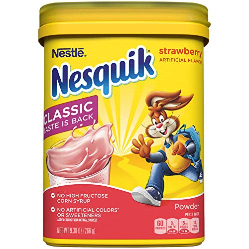0028000453879 - NESQUIK STRAWBERRY POWDER CANISTER, STRAWBERRY, 9.38 OUNCE