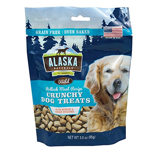 0028029206708 - ALASKA NATURALS CRUNCHY WILD WHITEFISH MEAL DOG TREATS - 3 OUNCE