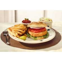 0028029247855 - TRIDENT SEAFOODS ALASKA SALMON BURGER - 32 OF 5 OUNCE PIECES, 10 POUND -- 1 EACH.