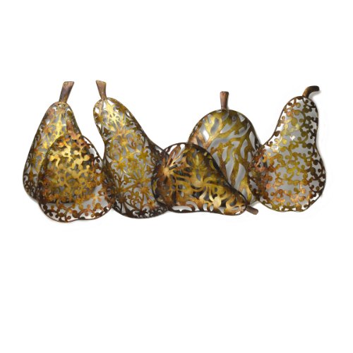 0028225380547 - ELEMENTS METAL PEARS WALL DECOR
