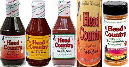 0028239006006 - HEAD COUNTRY BBQ SAUCE AND SEASONING SAMPLER (PACK OF 5)
